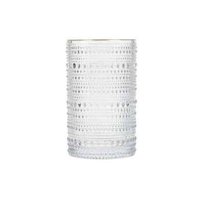 Fortessa Jupiter Highball Glasses, 13-oz, Gold Rim, Set of 6