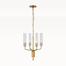 Verona Chandelier, Single, Antique Brass