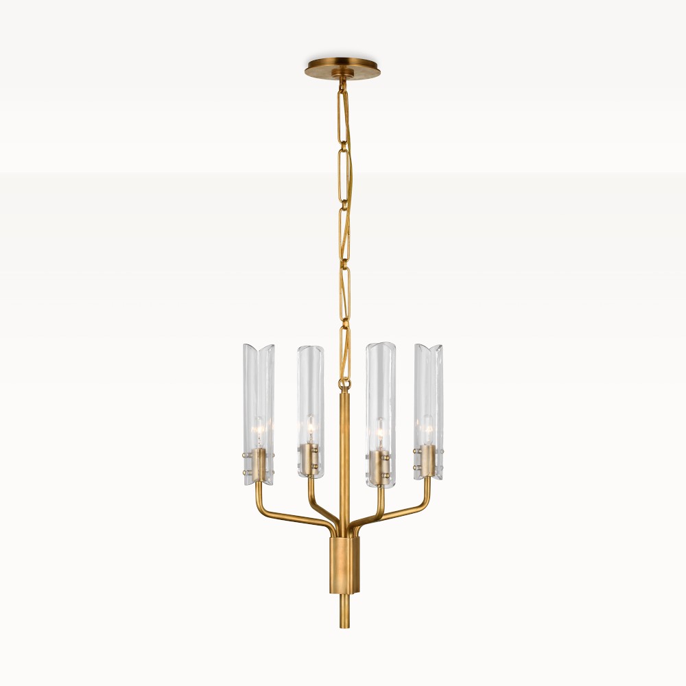 Verona Chandelier, Single, Antique Brass