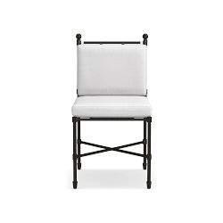 Calistoga Dining Side Chair Cushion, Sunbrella Performance Canvas, White