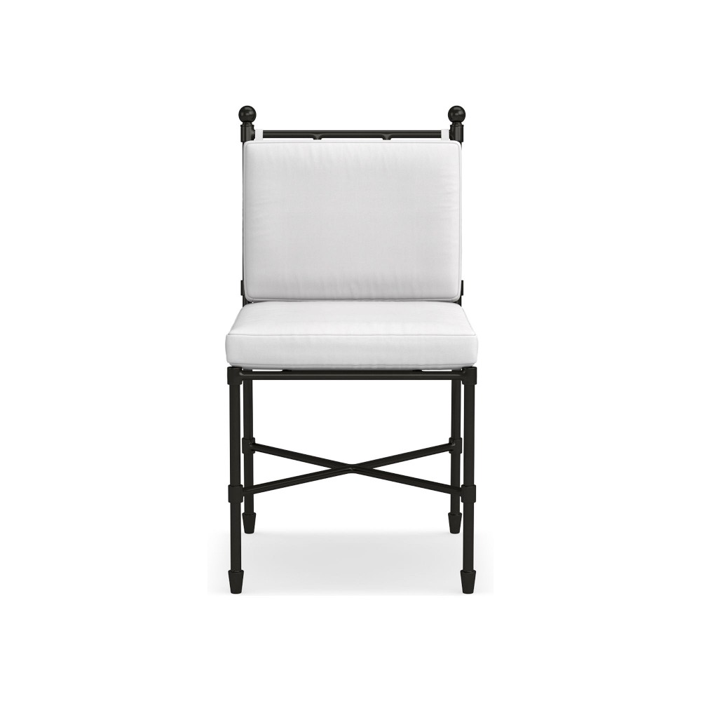 Calistoga Dining Side Chair Cushion, Sunbrella Performance Canvas, White