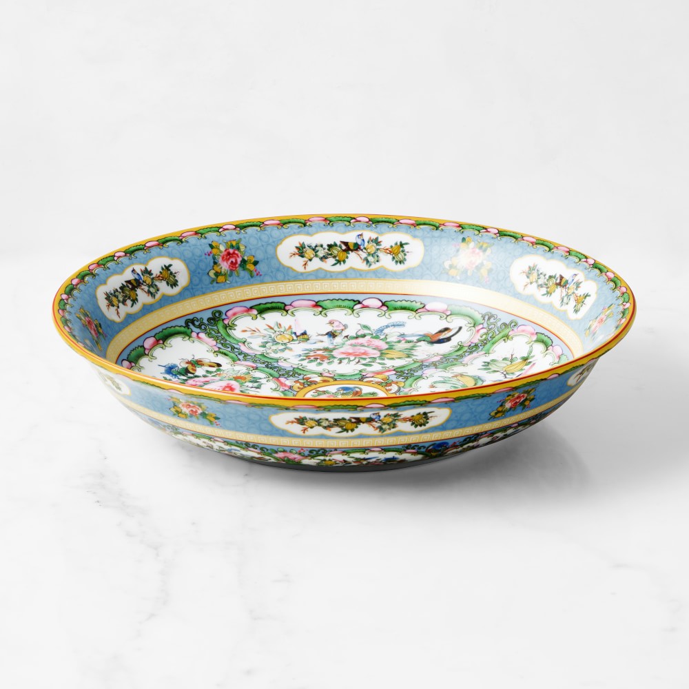 Famille Rose Small Serving Bowl (Blue)