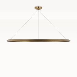 York Ring Chandelier, 48", Brass