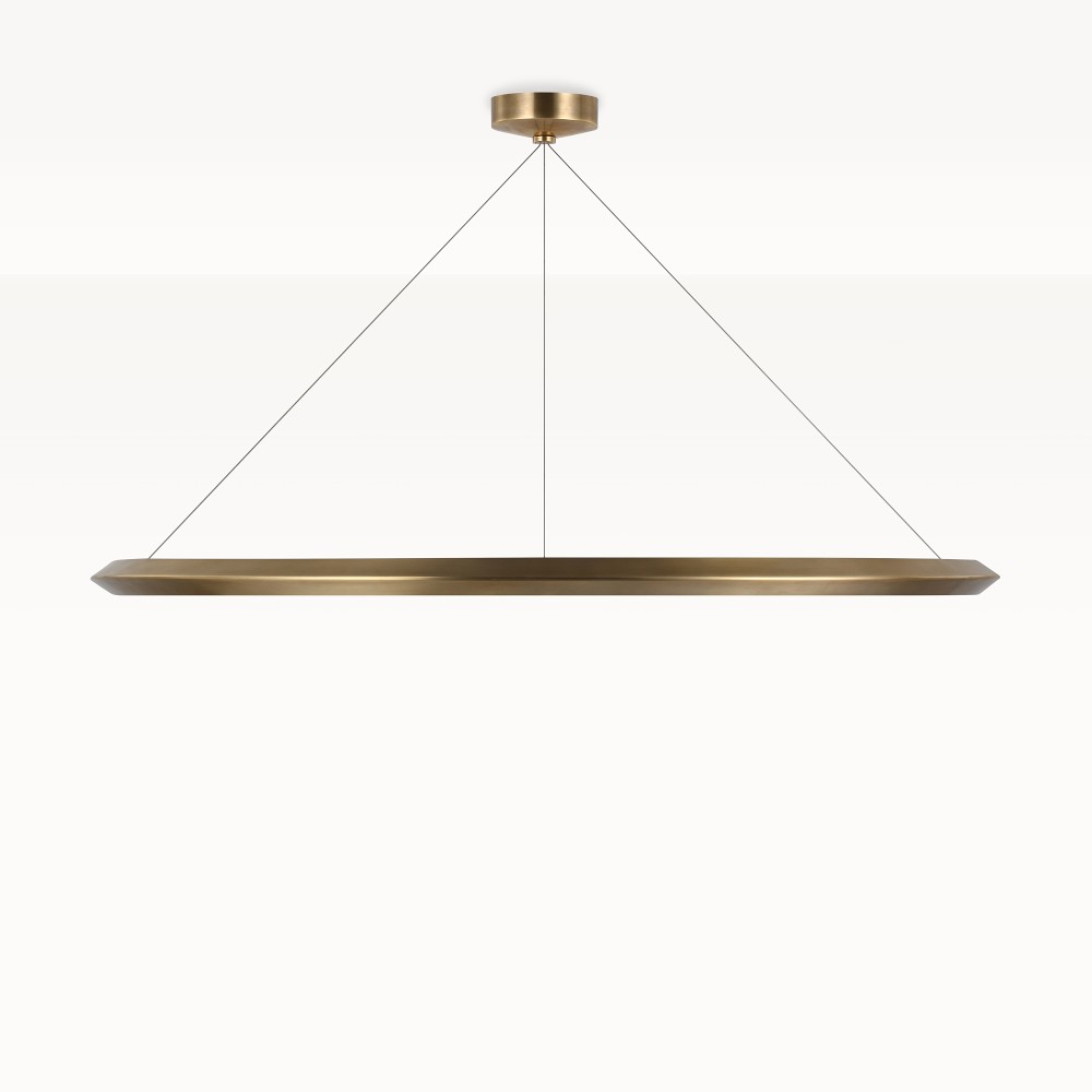 York Ring Chandelier, 48", Brass