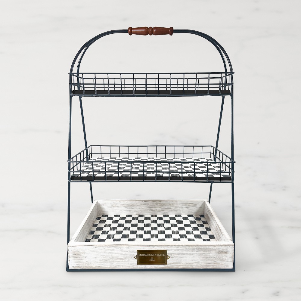 MacKenzie Childs Farmhouse Tiered Stand