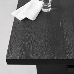 Montauk Rectangular Dining Table, Midnight Black (82&quot;-118&quot;)