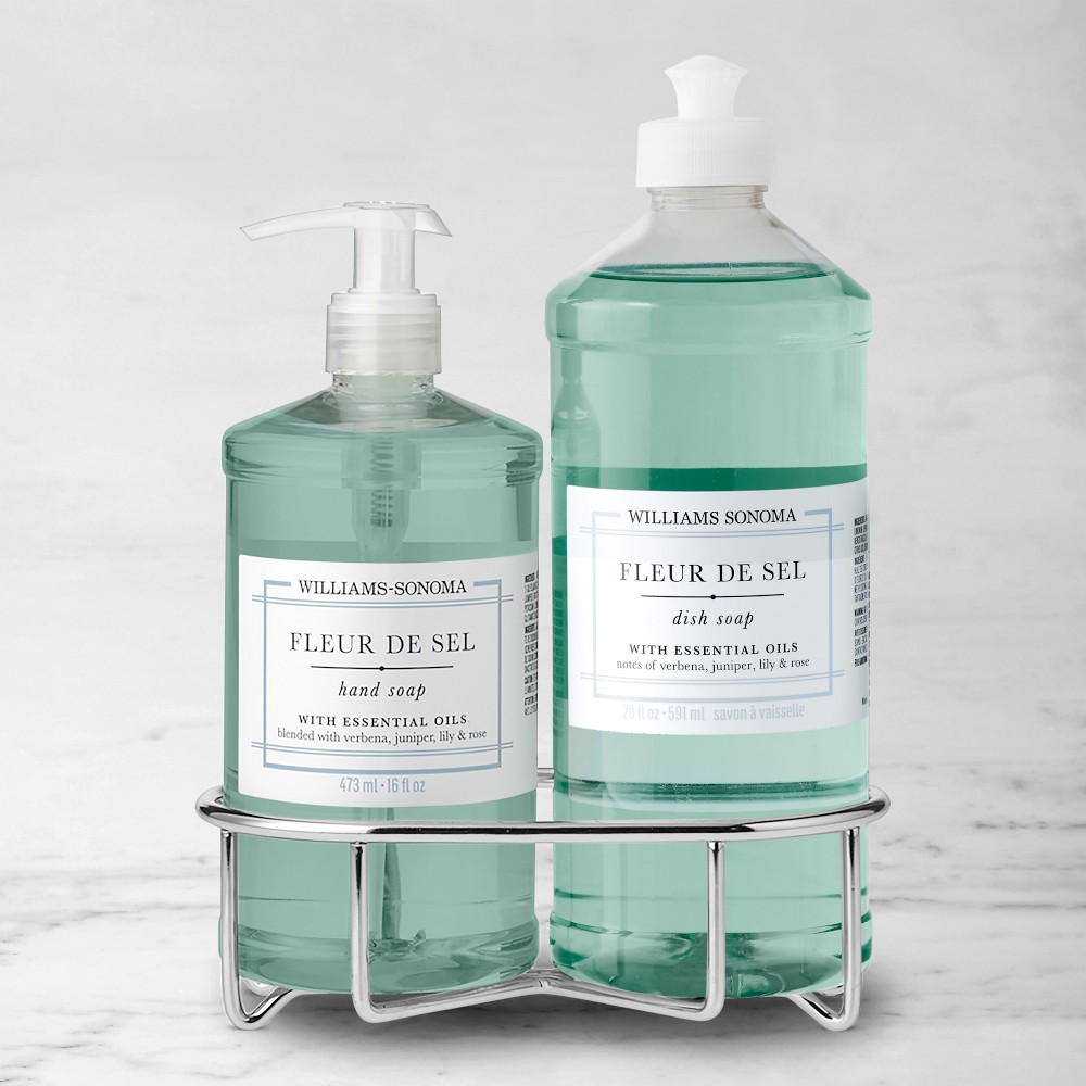 Williams Sonoma Fleur de Sel Hand Soap & Dish Soap 3-Piece Kitchen Set, Classic, Stainless