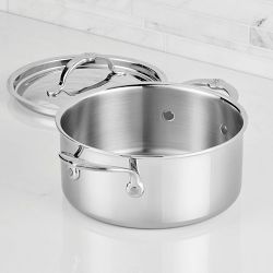 Hestan ProBond Luxe Professional Clad Stainless-Steel Soup Pot, 3-Qt.