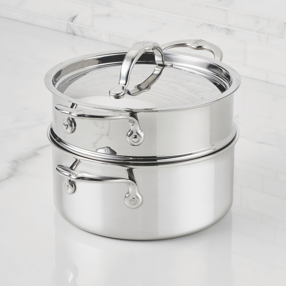 Hestan ProBond Luxe Professional Clad Stainless-Steel Soup Pot & Steamer Set, 3-Qt.