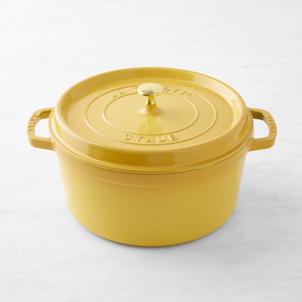 Staub Enameled Cast Iron Round Dutch Oven - 7-Qt., Citron