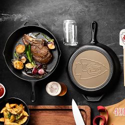 NFL x Lodge Classic Seasoned Cast Iron Skillet, 12&quot;