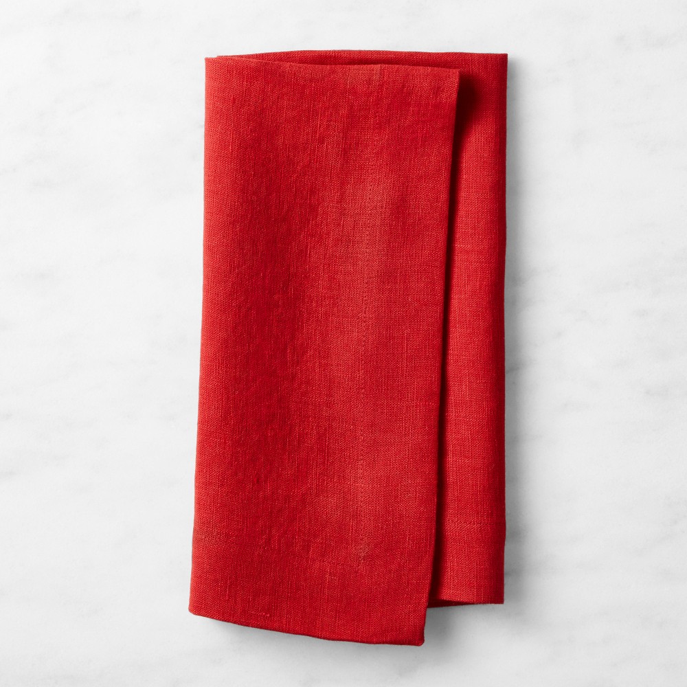 Signature Linen Napkins - Set of 8, Red