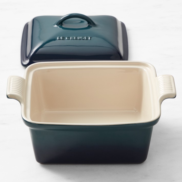 Le Creuset Stoneware Heritage Covered Square Baker, 4-Qt