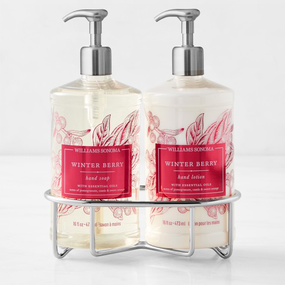 Williams Sonoma Winter Berry Hand Soap & Lotion 3-Piece Set