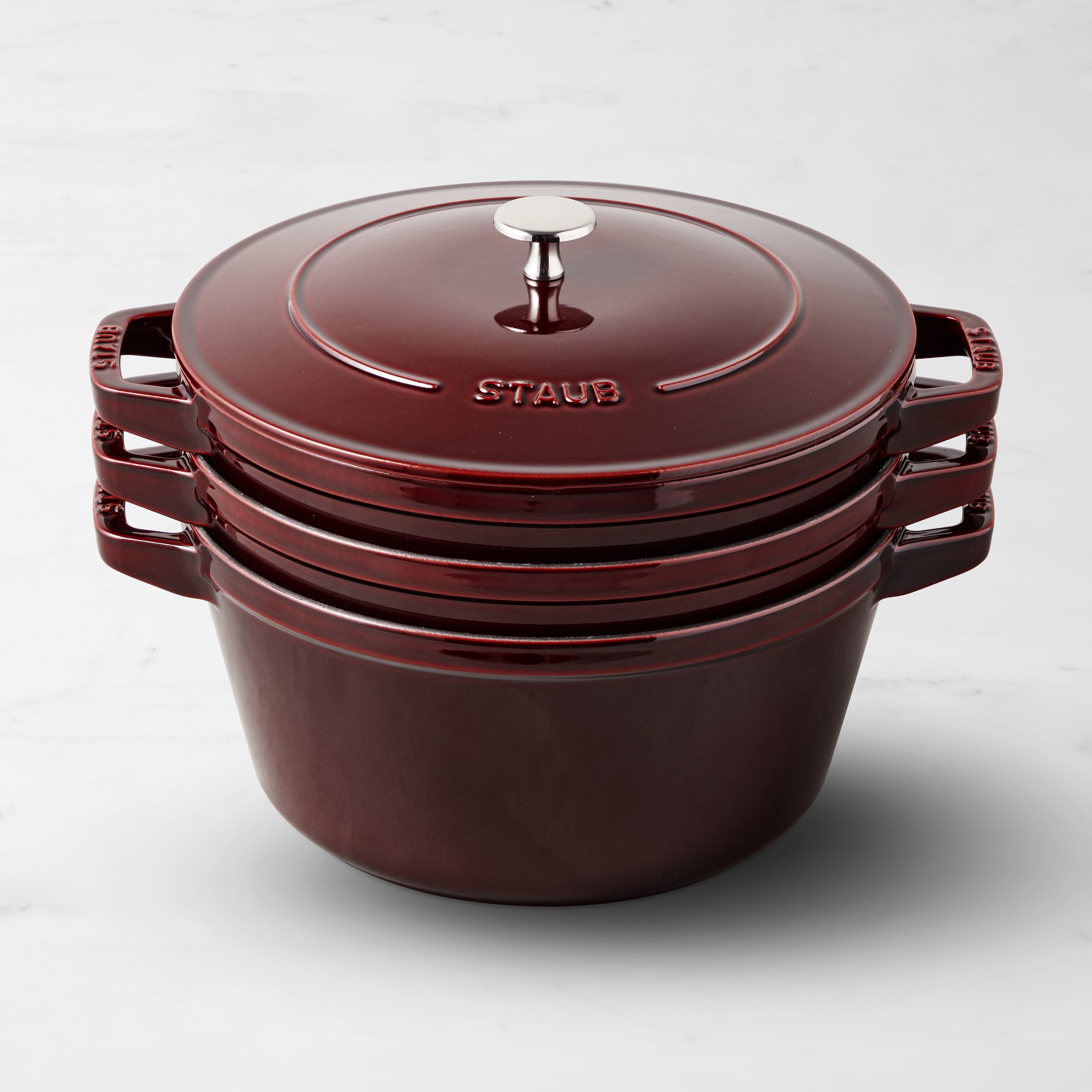 Staub Enameled Cast Iron Stackable Cookware Set | Williams Sonoma