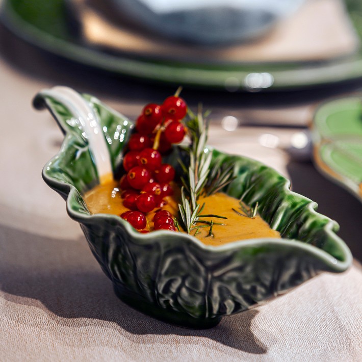 食器 YUKO Bordallo Pinheiro Cabbage Sauceboat | Williams Sonoma