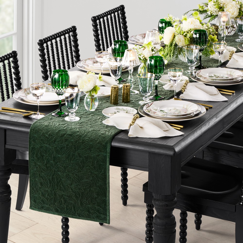 Quilted Velvet Table Runner
