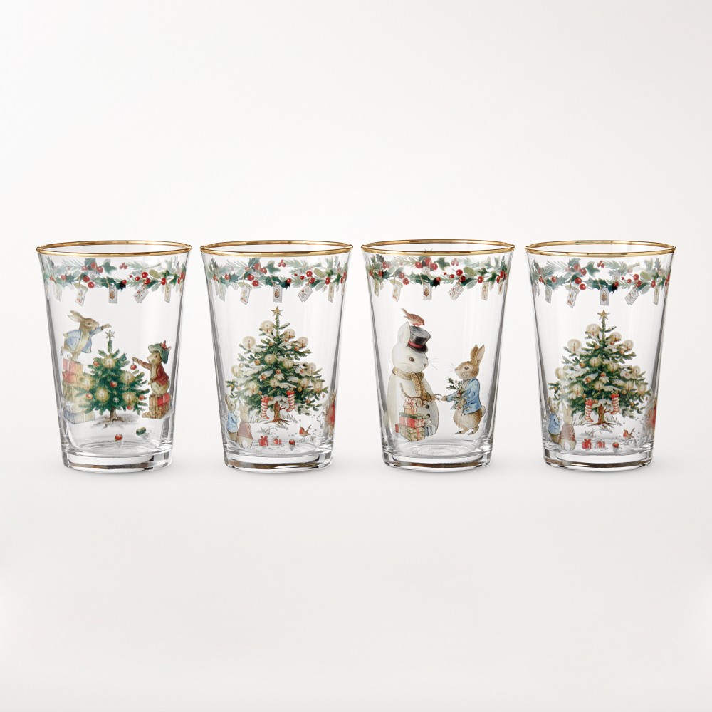 Peter Rabbit™ Christmas Tumblers, Set of 4