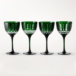 Wilshire Jewel Cut Nick & Nora Glasses, Set of 4