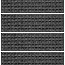 Waterhog Squares Commercial Grade Indoor/Outdoor Stair Treads, Set of 4