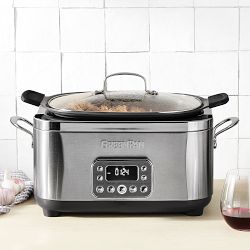 GreenPan&#8482; Premiere Stainless-Steel Slow Cooker, 6-qt