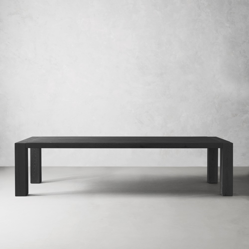 Montauk Parsons Rectangular Dining Table, Midnight Black (82&quot;-118&quot;)