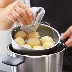 Fissler Vitavit Premium Pressure Cooker with Steamer Insert