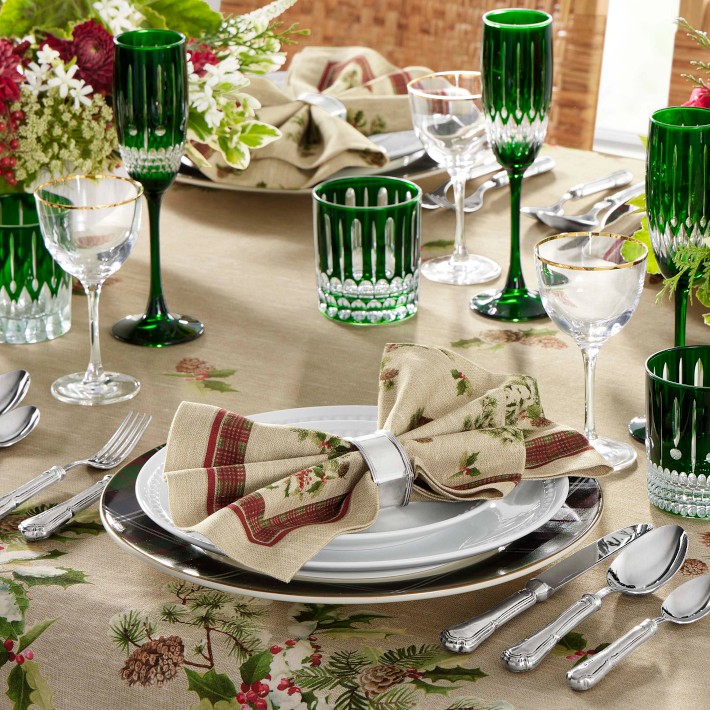 Holiday Forest Plaid Tablecloth | Williams Sonoma