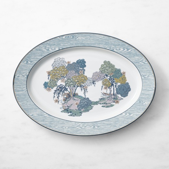 Scalamandré x Williams Sonoma Sea of Trees Oval Platter