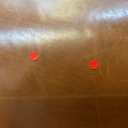 OPEN BOX: Glen Modular Armless Single Seater, Italian Distressed Leather, Caramel, Ebony Leg