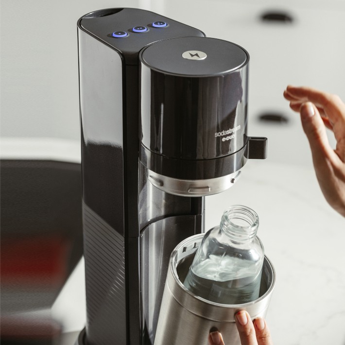 SodaStream Duo Sparkling Water Maker - Metallic Black, Works With Glass & Plastic Bottles, Quick Connect CO2