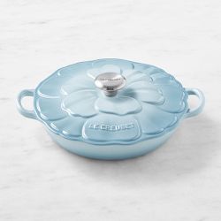 Le Creuset Signature Enameled Cast Iron Petal Braiser, 2 1/4-Qt., Coastal Blue