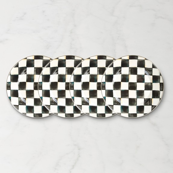 MacKenzie-Childs Courtly Check Salad Plates, Set of 4