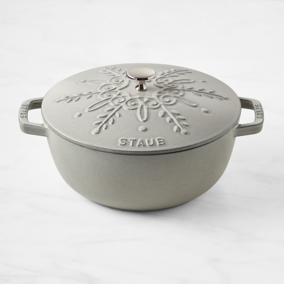 Staub Enameled Cast Iron Essential French Oven, 3 3/4-Qt., Snowflake Lid