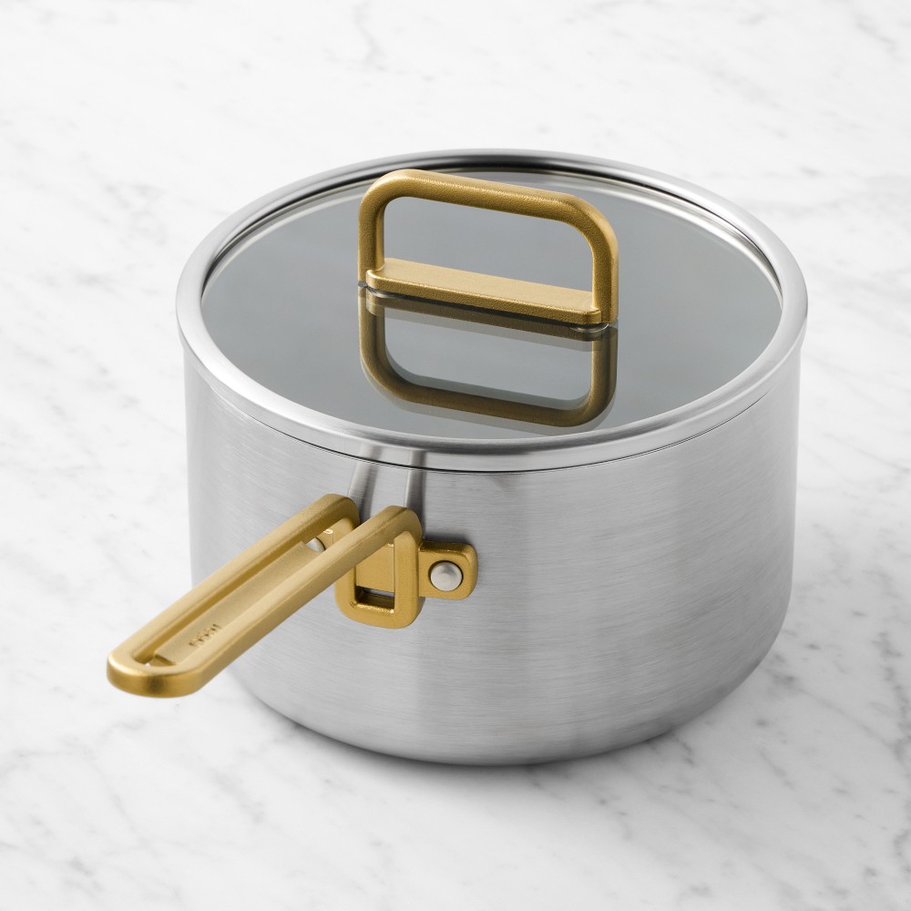 GreenPan™ Stanley Tucci™ Stainless-Steel Ceramic Nonstick Saucepan