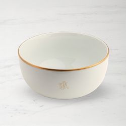 Pickard Signature Serving Bowl, Gold, Monogram