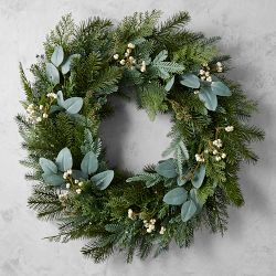 Winter Greens Faux Wreath &amp; Garland