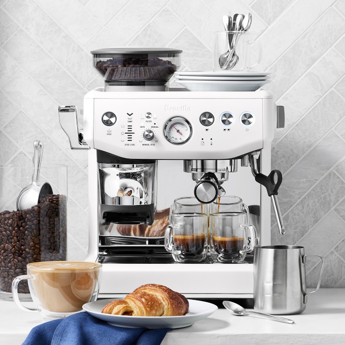 Breville Barista Express Impress Espresso Machine in Brushed