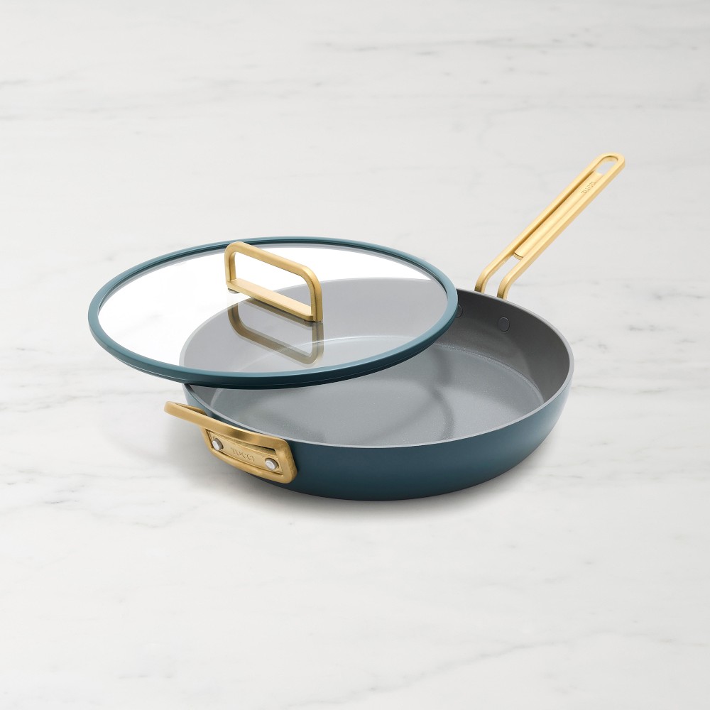 GreenPan™ Stanley Tucci™ Ceramic Nonstick Fry Pan with Lid, 12" - 12", Venetian Teal