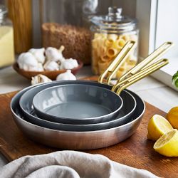 GreenPan™ Stanley Tucci™ Stainless-Steel Ceramic Nonstick Fry Pans, Set of 3