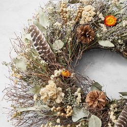 Plymouth Dried Flower Wreath