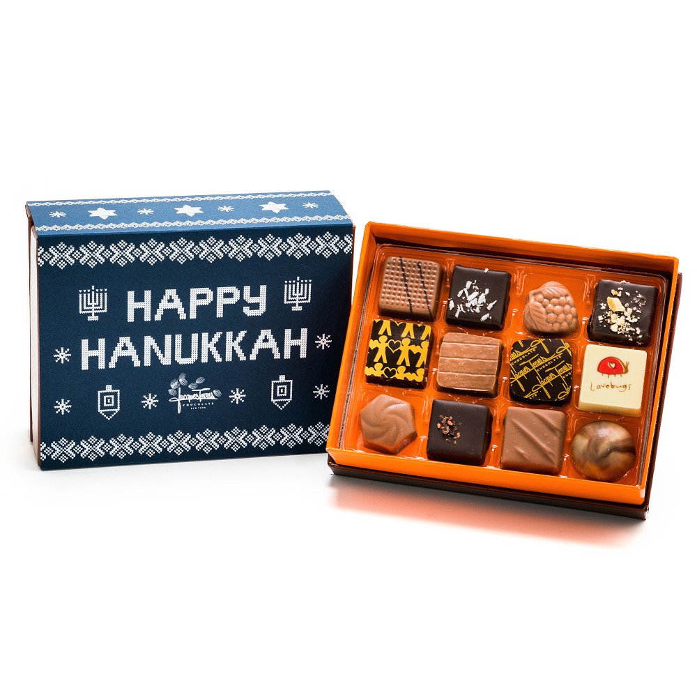 Jacques Torres Happy Hanukkah Kosher Bonbons, 12-Piece