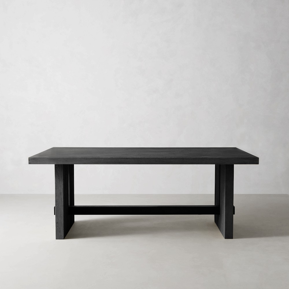 Montauk Rectangular Dining Table, Midnight Black (82&quot;-118&quot;)
