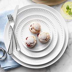 Pillivuyt Beaded Coupe Bread &amp; Butter Plates, Set of 4