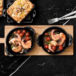 Lodge Seasoned Cast Iron Mini Round Server, Set of 4