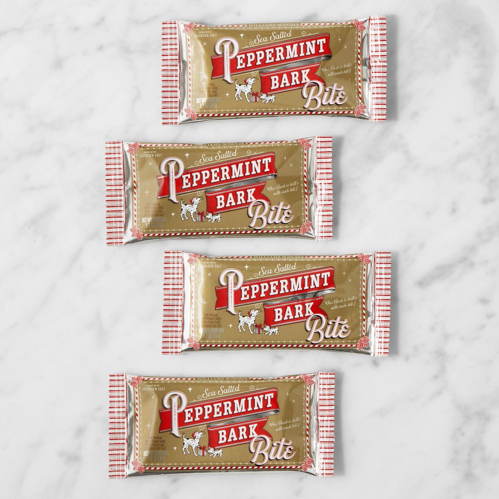 Williams Sonoma Salted Peppermint Bark Bites, Set of 4