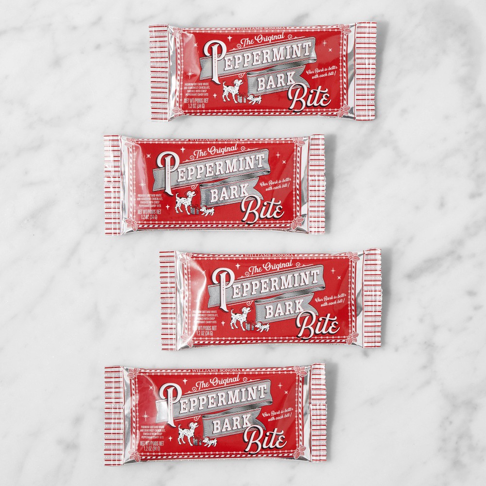 Williams Sonoma Peppermint Bark Bites, Set of 4