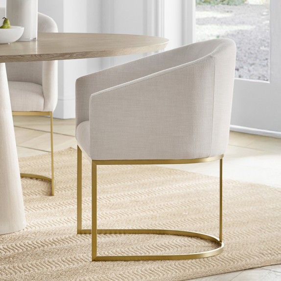 Bradley Upholstered Curved Back Dining Armchair