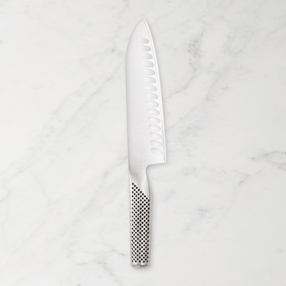 Global Classic Hollow-Ground Santoku Knife, 7"