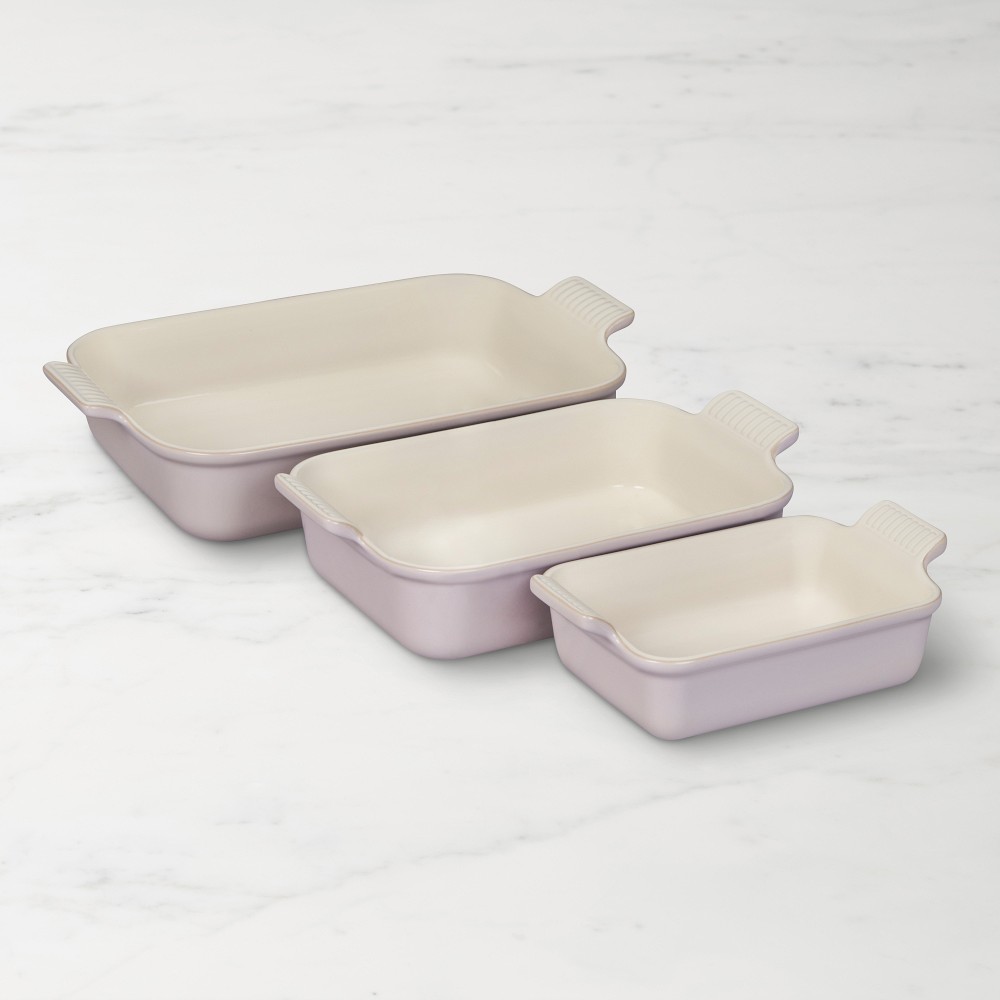 Le Creuset Heritage Open Rectangular Dishes, Set of 3 - Set of 3, Shallot